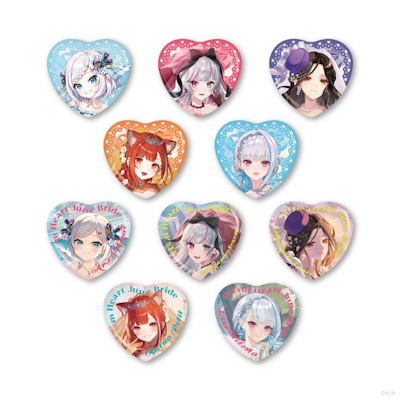Prism Heart June Bride】ランダムハート型缶バッジ Aグループ